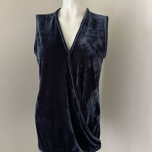 Elegant Purple Velvet Sleeveless Top